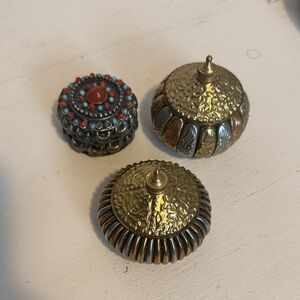 Vintage Style Decorative Trinket Boxes miniture lot of 3